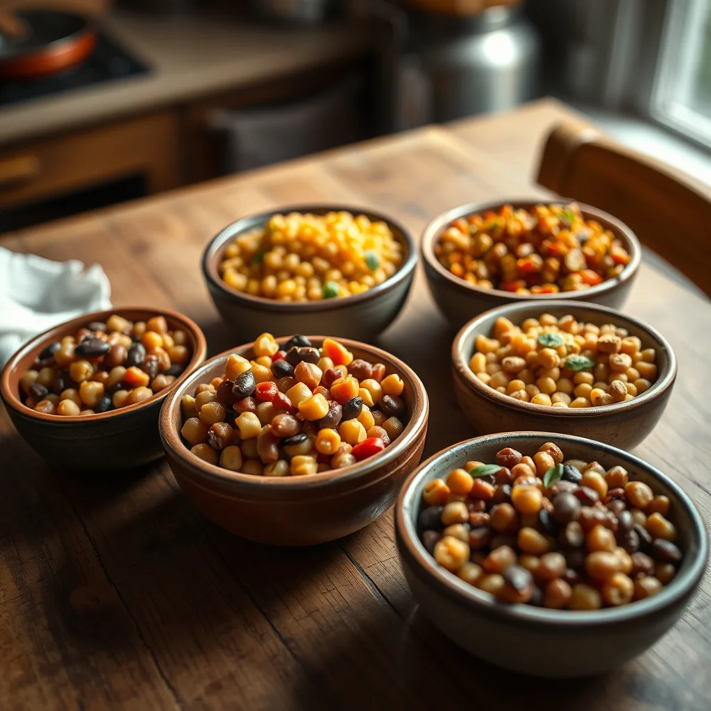 Legumes benefits bowls of cooked beans and lentils